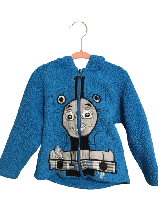 Thomas & Friends Other - Thomas & Friends Hooded Full Zip Sherpa Jacket Toddler Size 3T Y2K